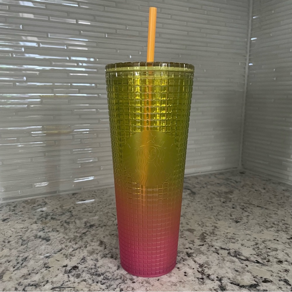 Starbucks Venti Pink Yellow Ombré Cold Cup